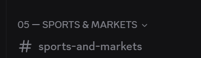 Market Intelligence channels inside SportInvestNow Circle Discord community